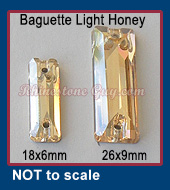 RG Baguette Sew On Light Honey